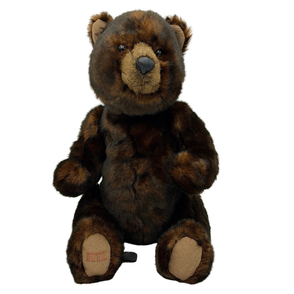 Ditz‎ Designs The Hen House Grizzly Bear Plush Jointed Stuffed Animal Realistic